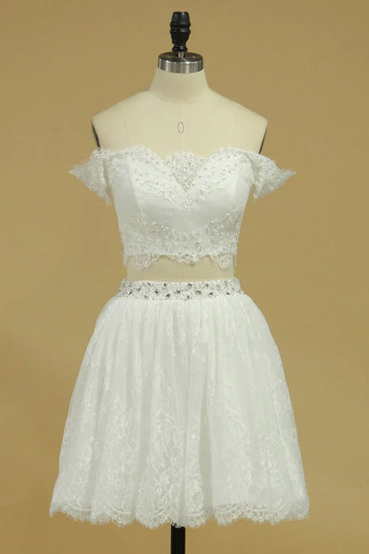 Elegant and beautiful boat neck A-line dress with lace up two-piece set