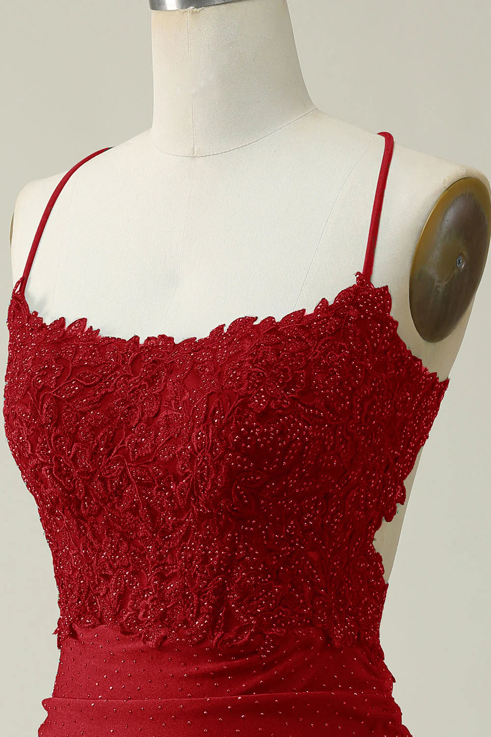 Dark Red Sheath Spaghetti Straps Short Homecoming Dress