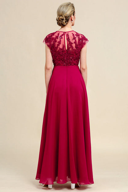 A Line Beading Appliques Mother Of Bride Dress