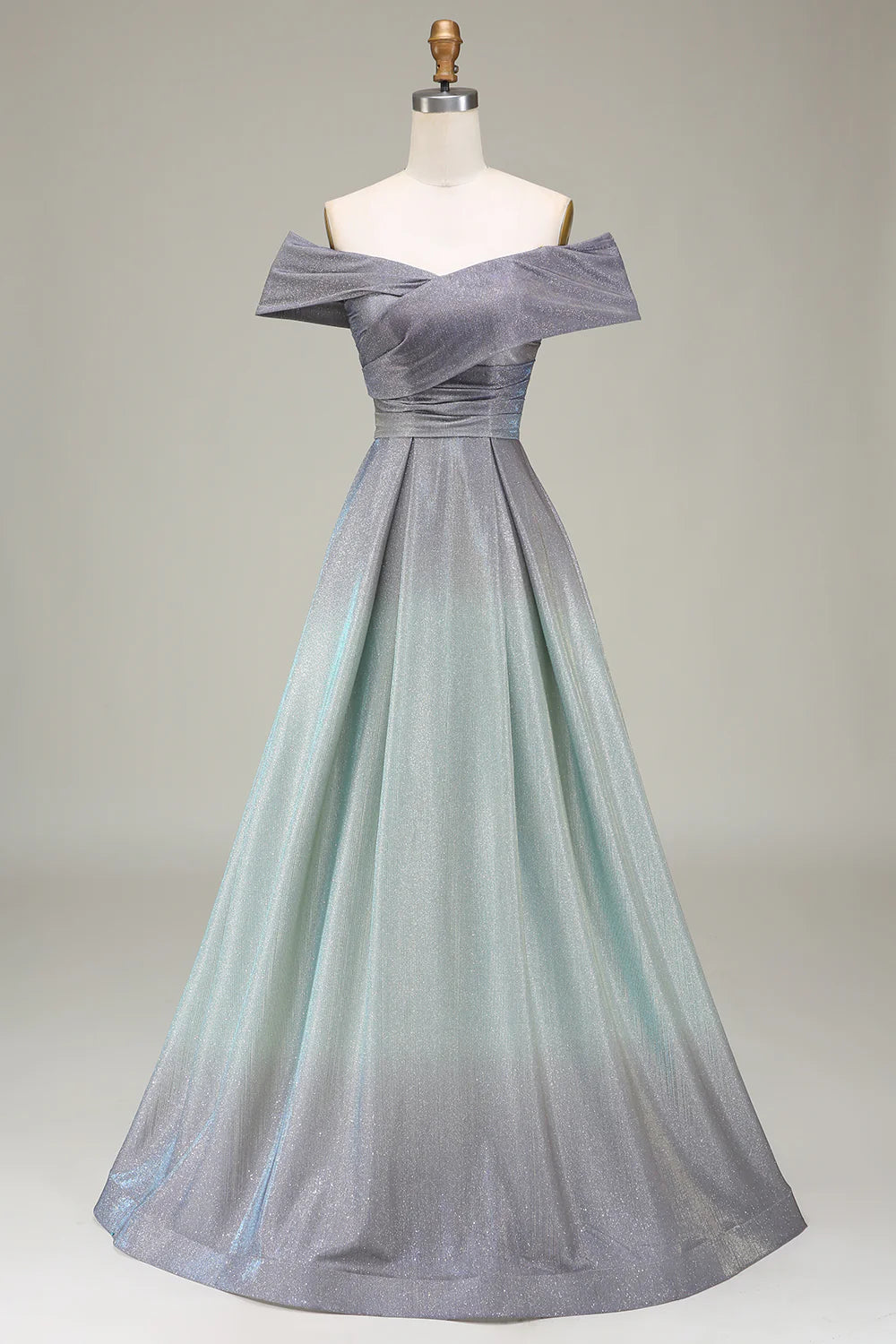 Sparkling and sexy off shoulder A-line pleated princess dance dress