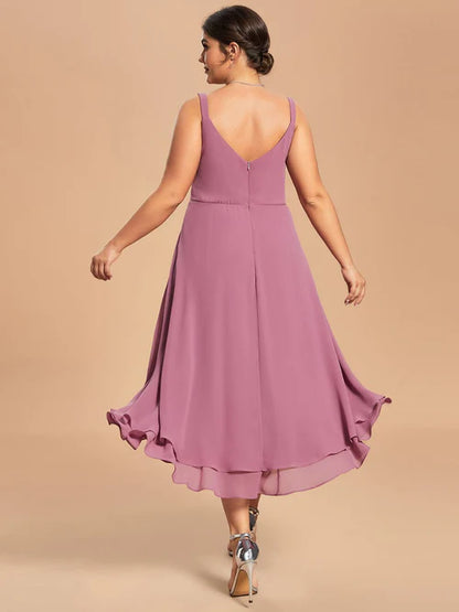 Customized two-piece chiffon sleeveless long sleeved lace bridal mother dress