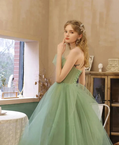 Charming strapless ruffled tea long lace up sheer back to school ball short ball dress