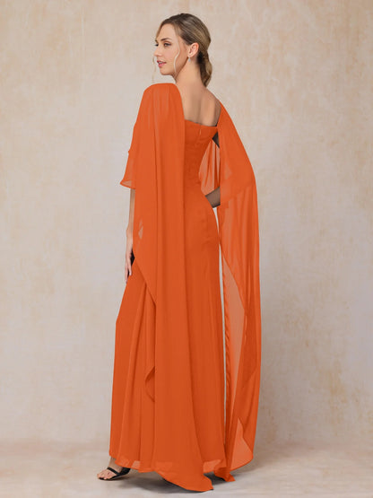 Charming floor length short sleeved chiffon comfortable and elegant short sleeved design highlights exquisite bride and mother dresses