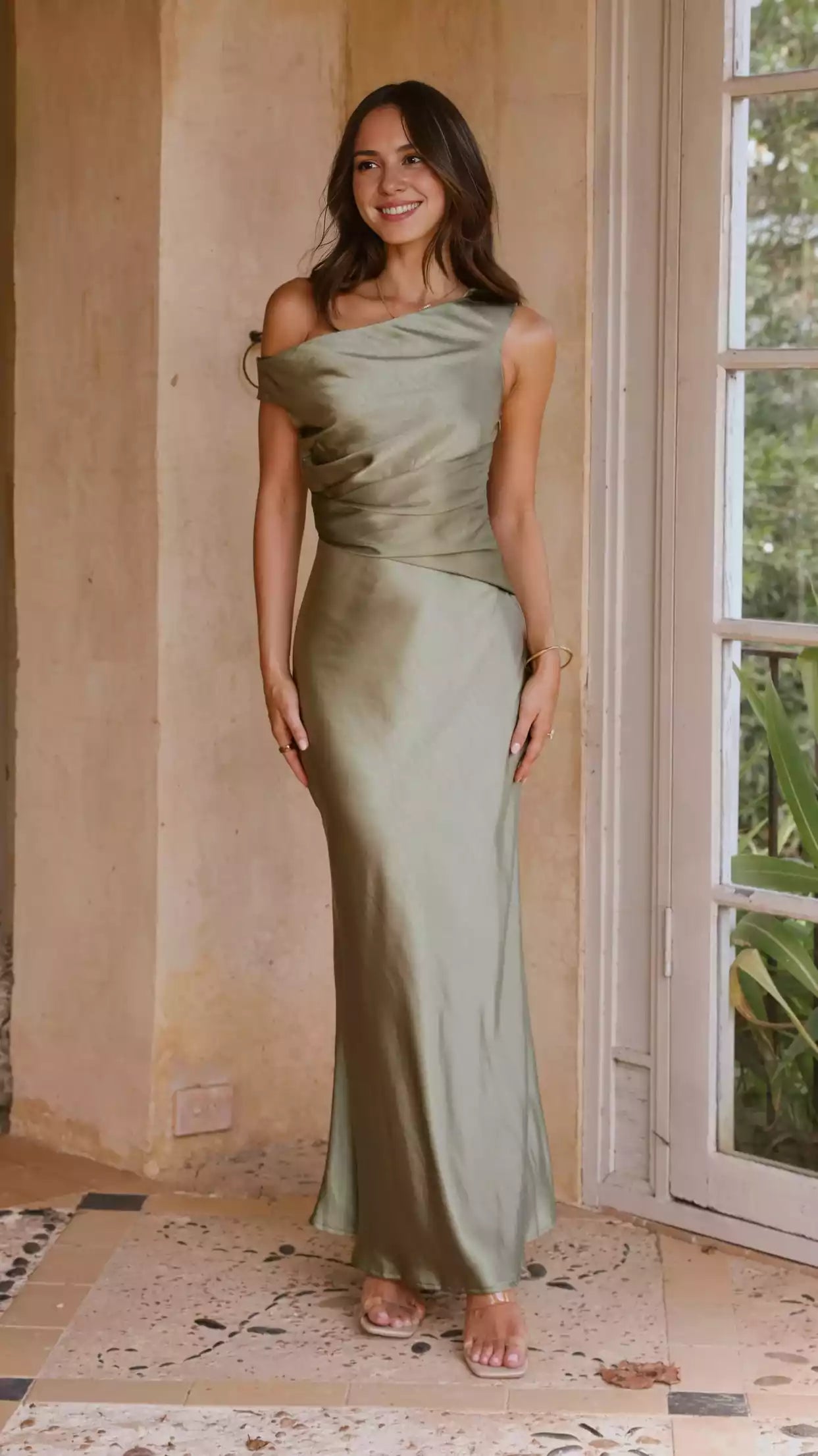 Charming off shoulder invisible side zipper with side details slim fit long Prom Dresses