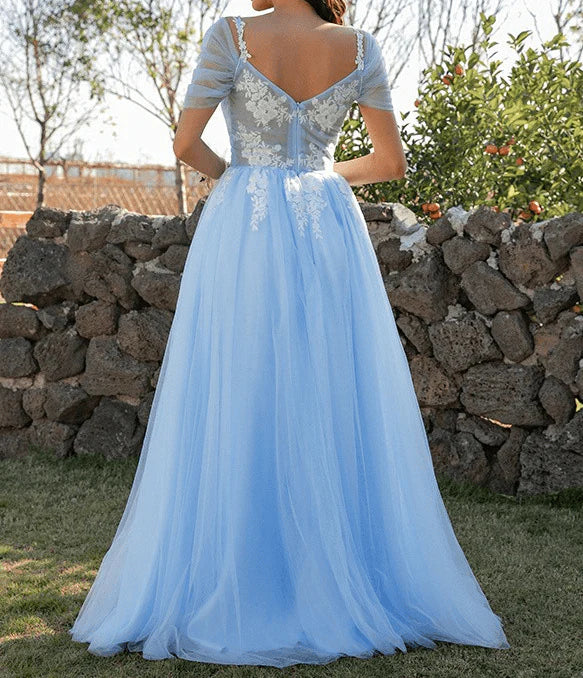 Unique and elegant sheer one shoulder ball dress with embellishments slim fitting evening dress