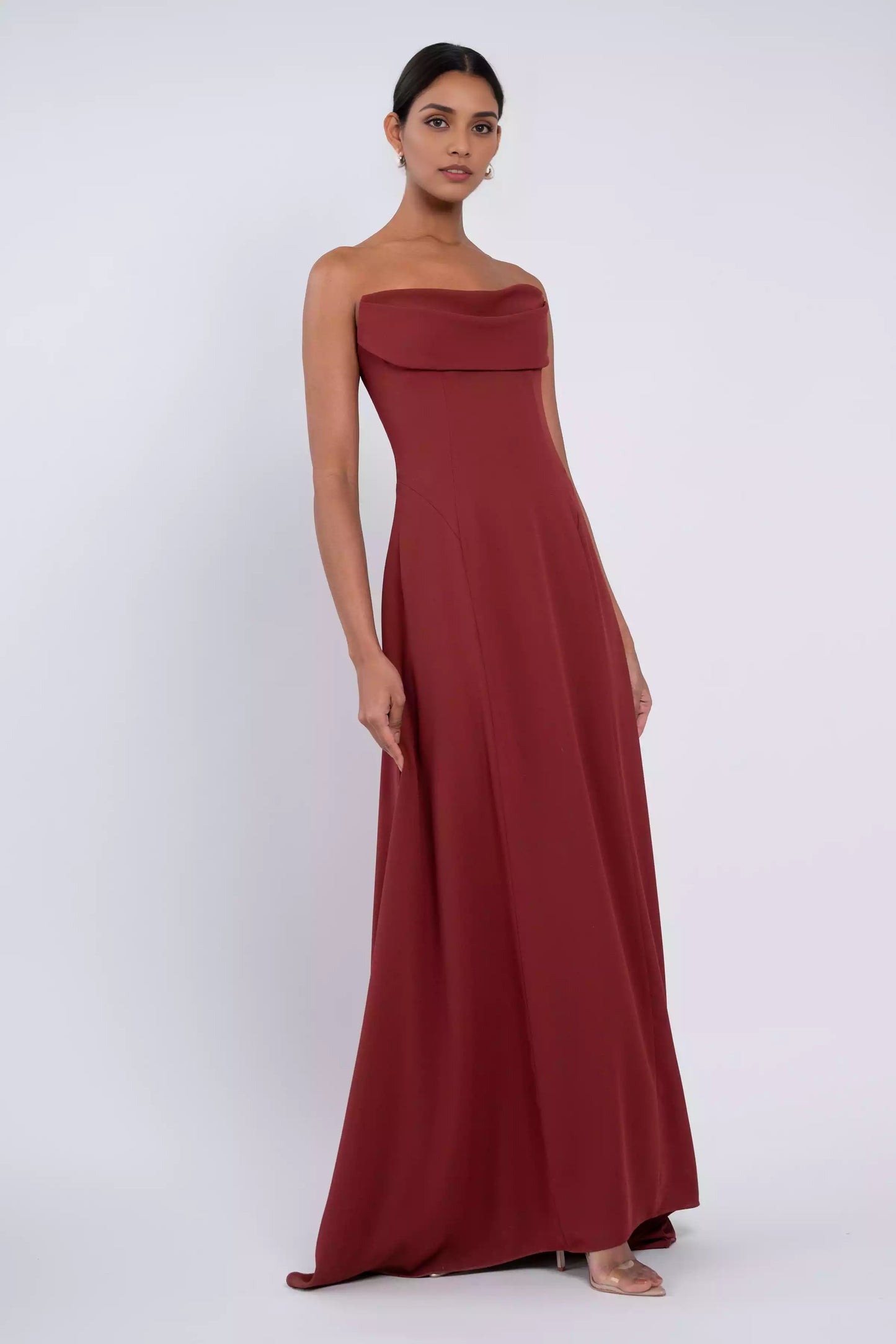 Classic drooping neckline, high waistline, strapless round neckline, tight corset Bridesmaid Dresses