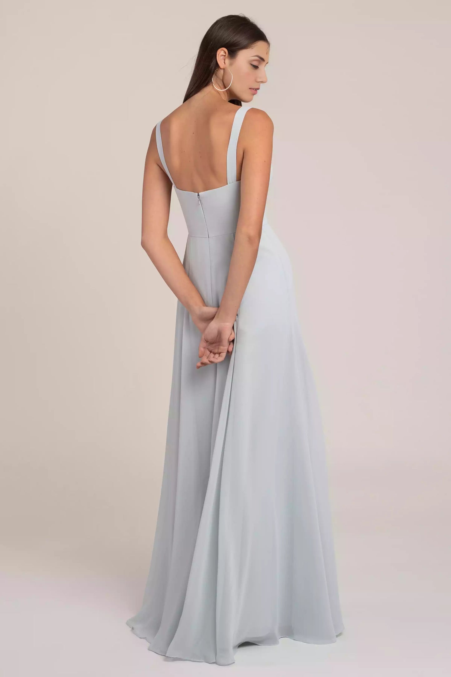 Classic lace neckline, chiffon wide shoulder straps, heart-shaped neckline perfect for body shaping Bridesmaid Dresses