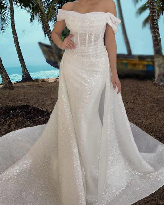 Sparkly Mermaid Corset Wedding Dress