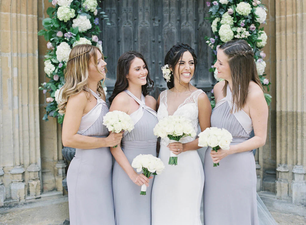 Cute long mermaid chiffon dress elegant and minimalist bridesmaid dress