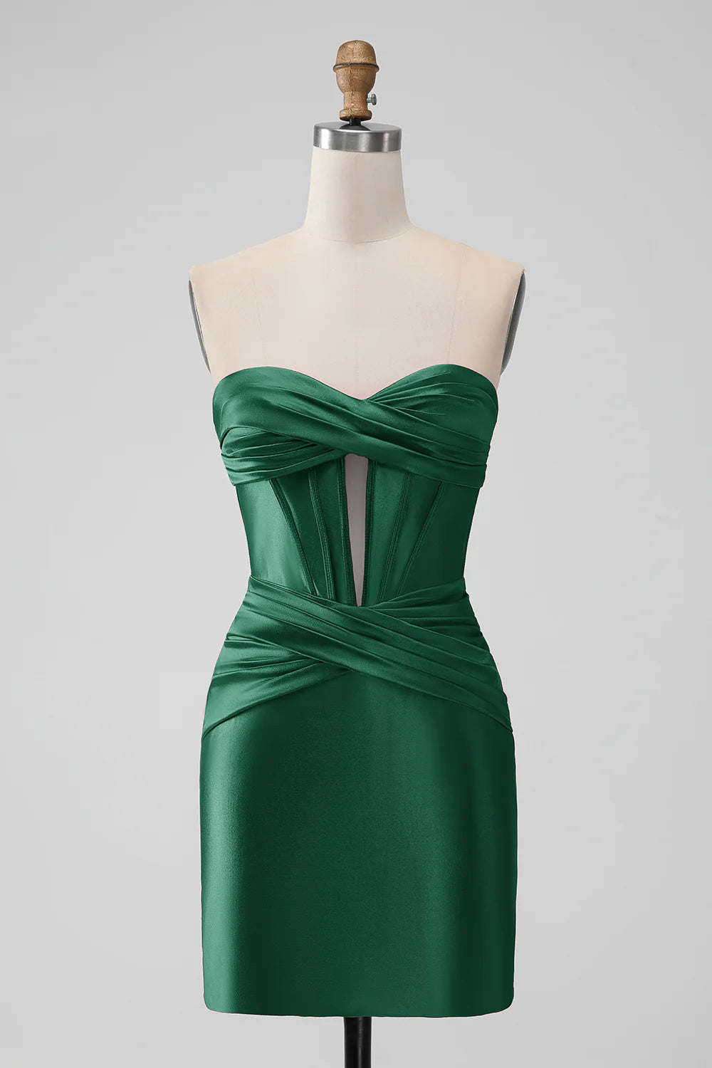 Bodycon Sweetheart Pleated Corset Short Homecoming Dress