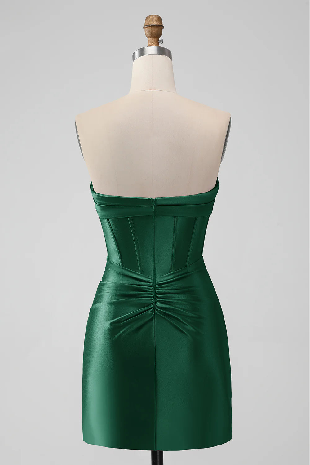 Bodycon Sweetheart Pleated Corset Short Homecoming Dress