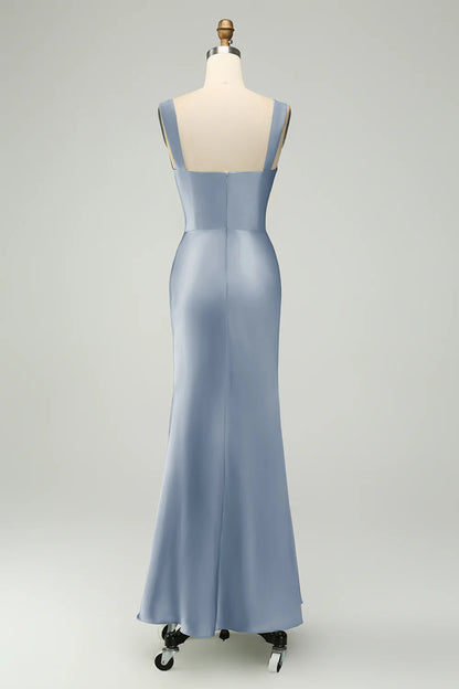 Mermaid Asymmetrical Satin Bridesmaid Dress
