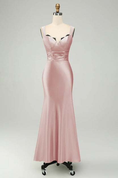 Mermaid Asymmetrical Satin Bridesmaid Dress