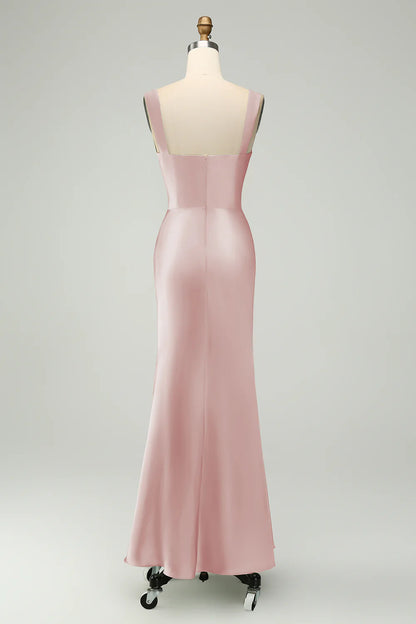Mermaid Asymmetrical Satin Bridesmaid Dress