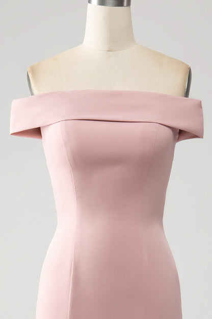 High Low Asymmetrical Off The Shoulder Party Dress