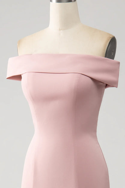 High Low Asymmetrical Off The Shoulder Party Dress