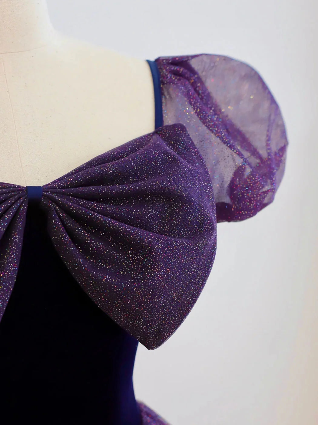 A-Line Purple Tulle Long Prom Dress Purple Formal Prom Dress