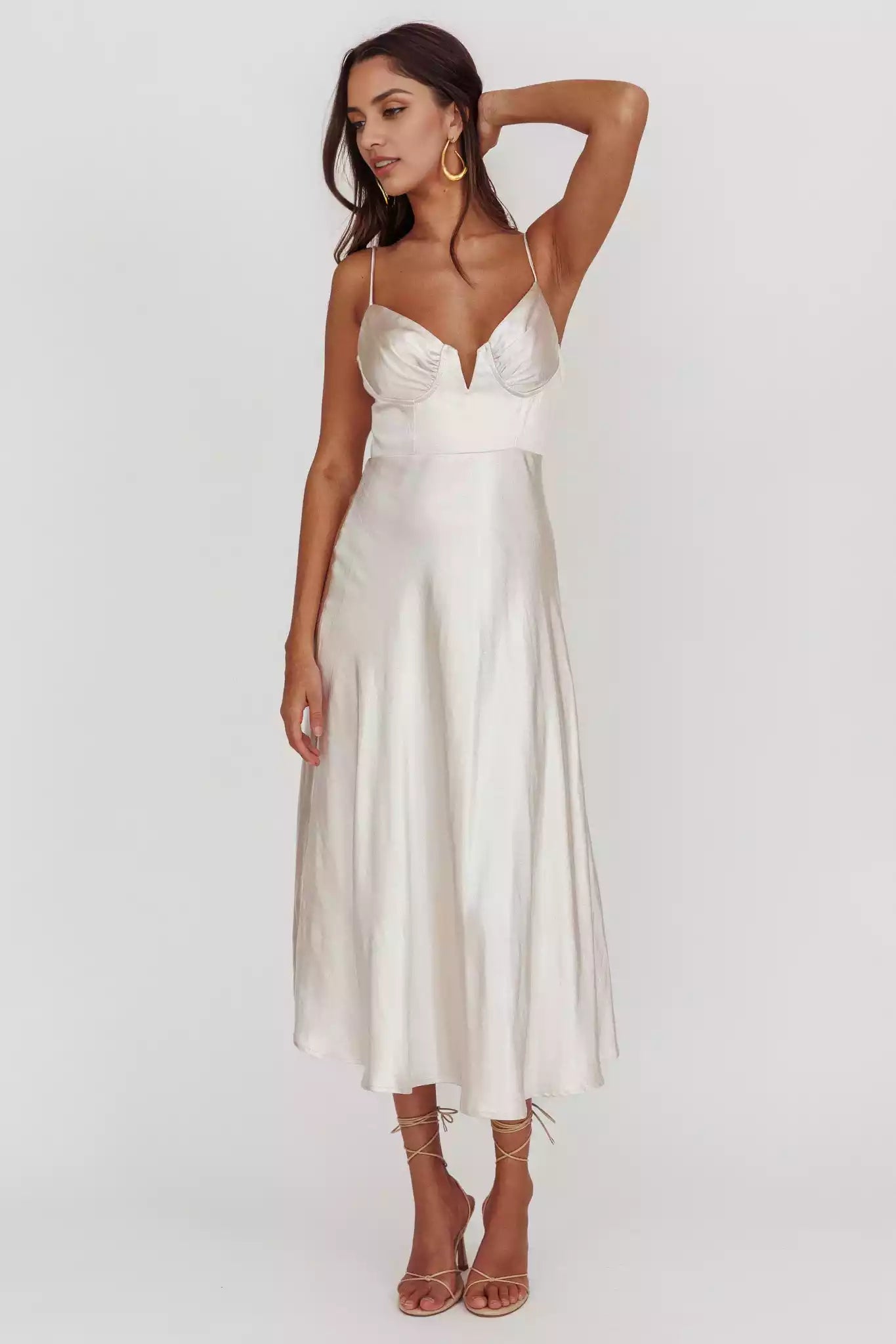 Elegant A-line silhouette with adjustable thin shoulder straps, hidden back zipper, partially lined with Bridesmaid Dresses