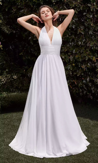 Elegant V-neck backless slim fit wide waistband A-line showcases fashion style Prom Dresses