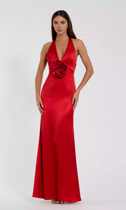 Elegant and chic backless long style with deep V-neck satin, backless and slim shoulder straps, stunning the entire Prom Dresses audience