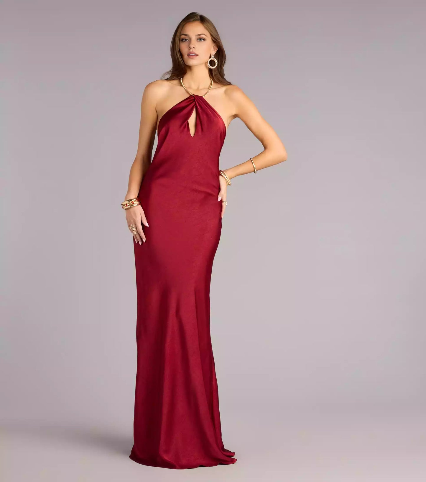 Elegant high-quality satin woven hanging neck collar, backless adjustable shoulder straps, hanging pleats, mermaid and floor decoration Prom Dresses