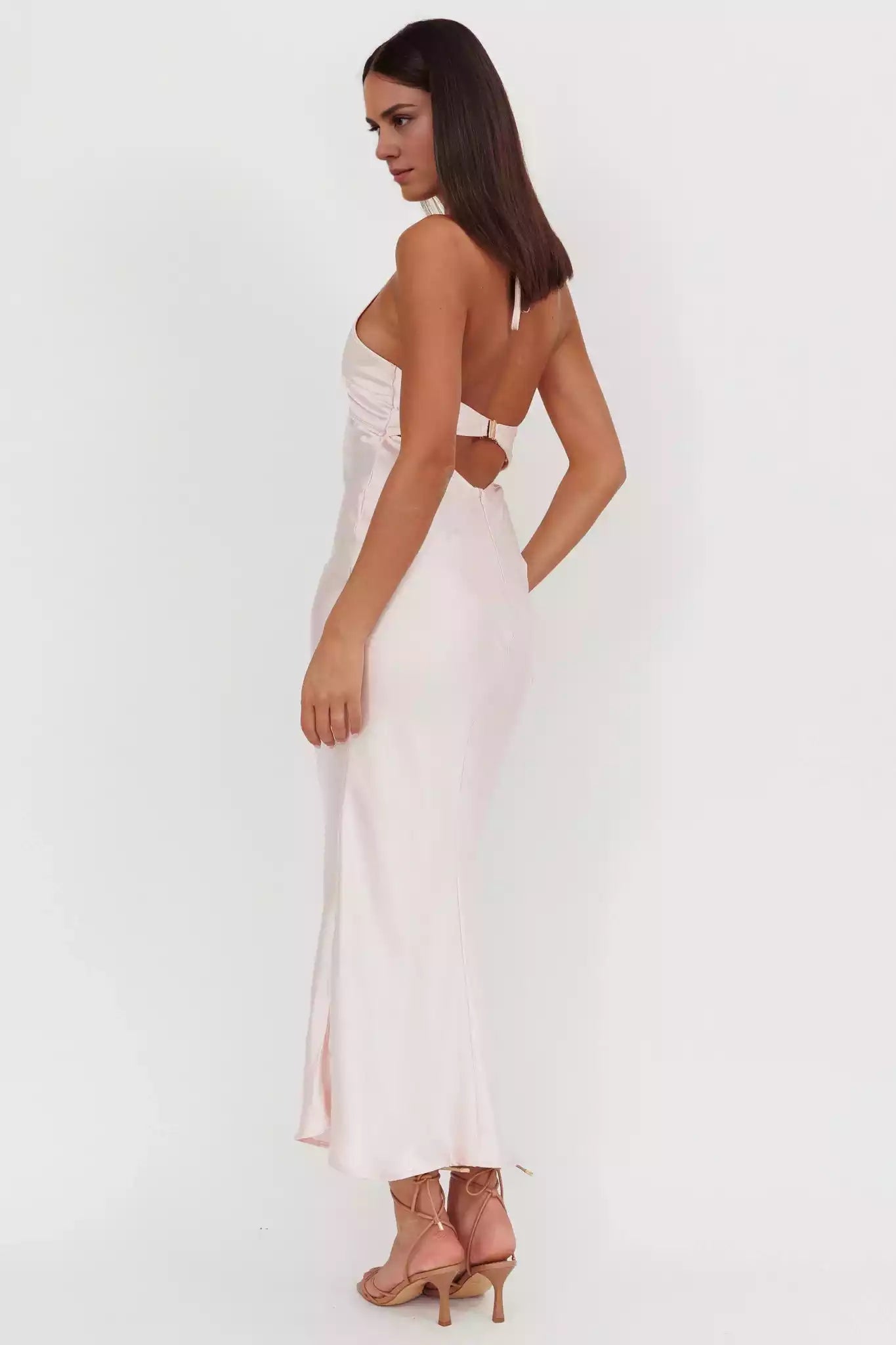 Elegant lock hole bust, backless bust, lined back with zipper, Bridesmaid Dresses