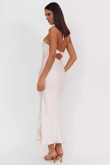 Elegant lock hole bust, backless bust, lined back with zipper, Bridesmaid Dresses