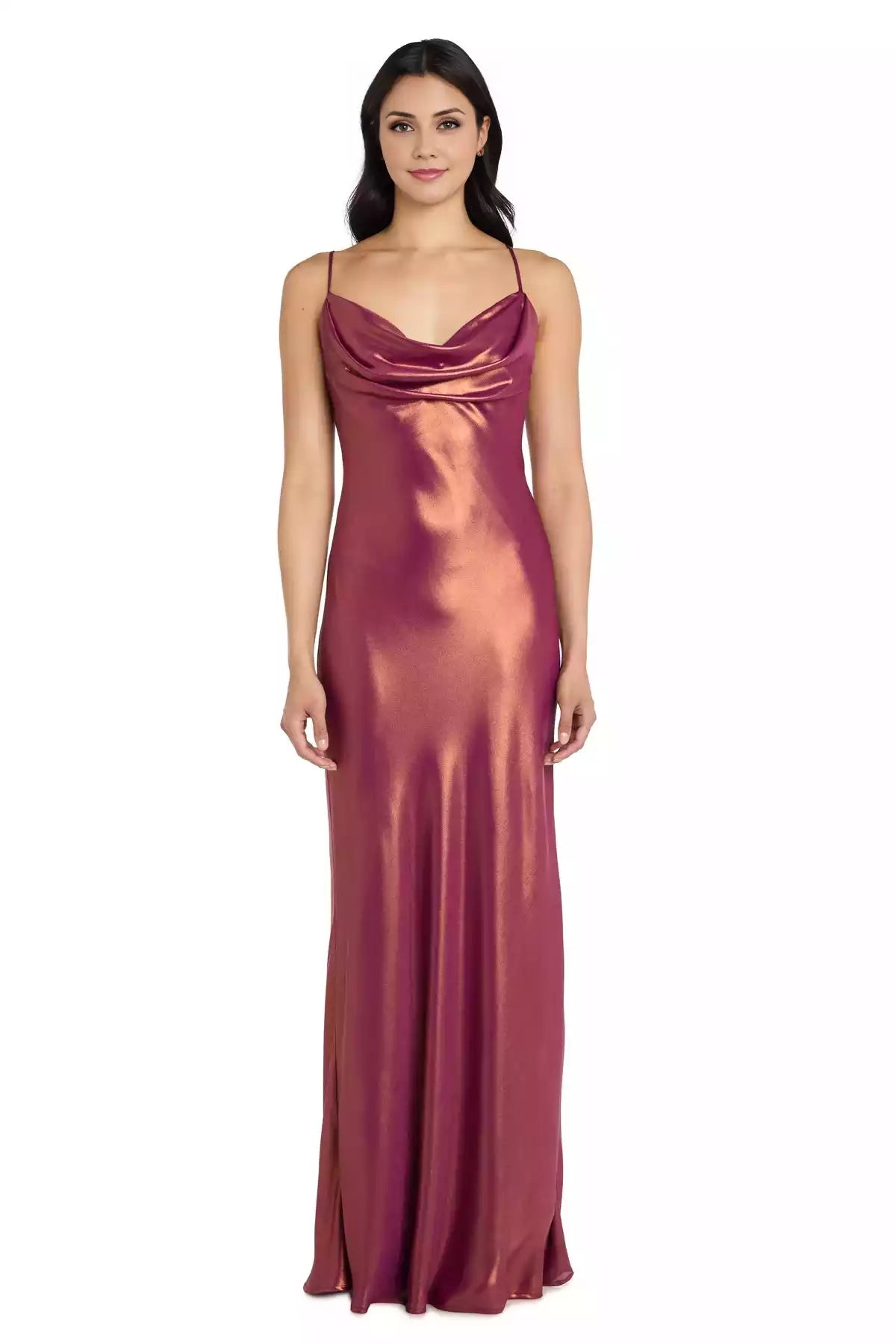 Elegant satin pendant collar, slim shoulder straps, crossed bow at the back, dazzling Prom Dresses