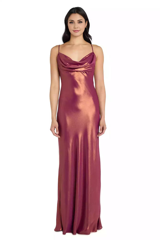 Elegant satin pendant collar, slim shoulder straps, crossed bow at the back, dazzling Prom Dresses