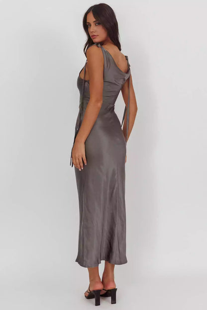 Elegant satin shoulder strap scarf with zipper on the side of the collar Bridesmaid Dresses