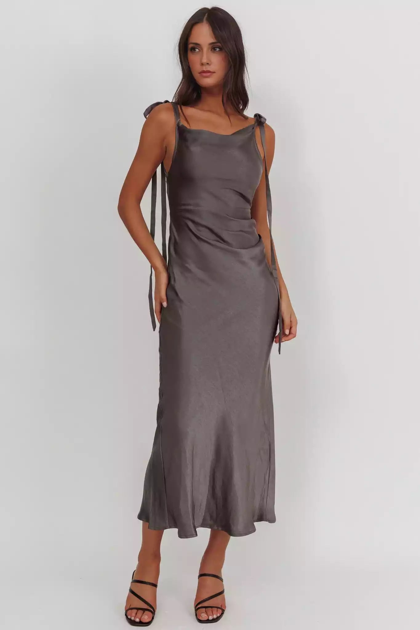 Elegant satin shoulder strap scarf with zipper on the side of the collar Bridesmaid Dresses