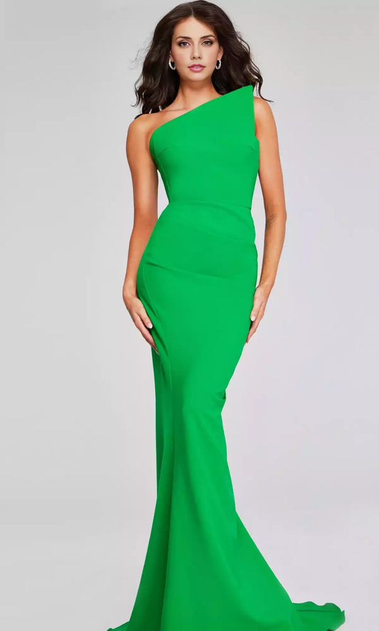 Enviable haute couture asymmetrical neckline strapless long fish tail showcasing graceful figure Prom Dresses