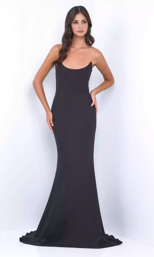 Eternal and elegant mermaid long strapless round neck backless slim cut Prom Dresses