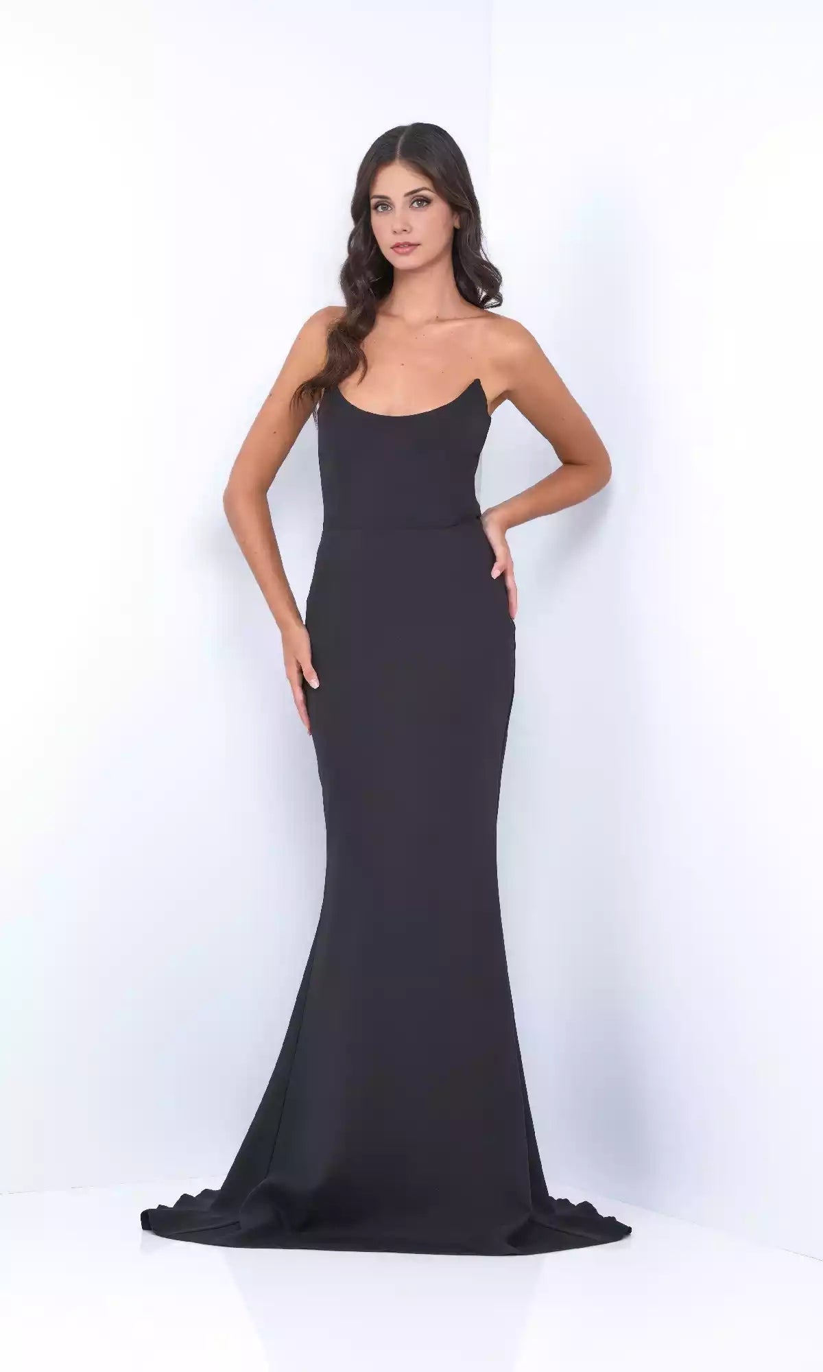 Eternal and elegant mermaid long strapless round neck backless slim cut Prom Dresses
