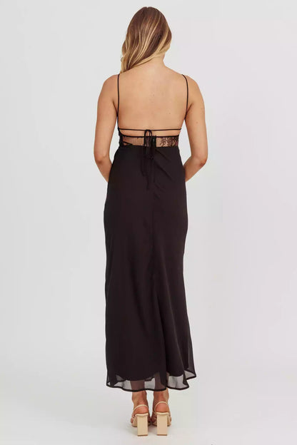 Eternal elegance with lace waist, backless lace padding, invisible back zipper, Prom Dresses