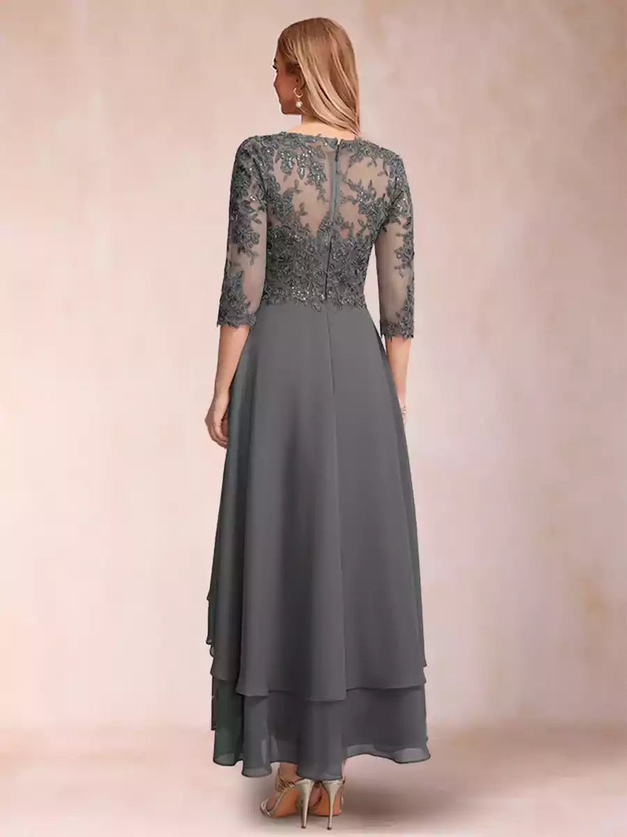 Exquisite A-line/Princess V-neck seven quarter sleeve decal Mother of the Bride Dresses