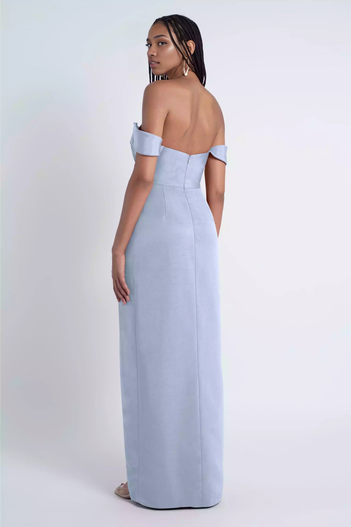 Exquisite round neck slim fit pleated tight corset asymmetric pleated slit slim fit skirt Evening Dresses