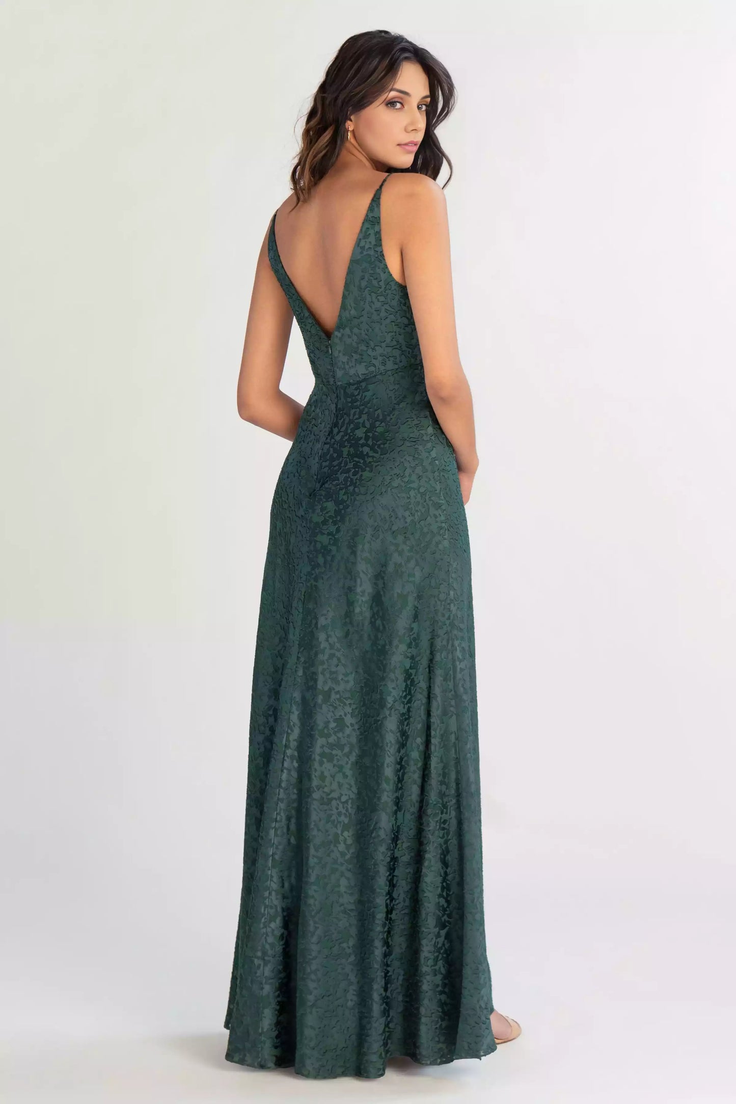 Exquisite satin, slender high waistline, notched neckline, close fitting oblique cut skirt, Bridesmaid Dresses