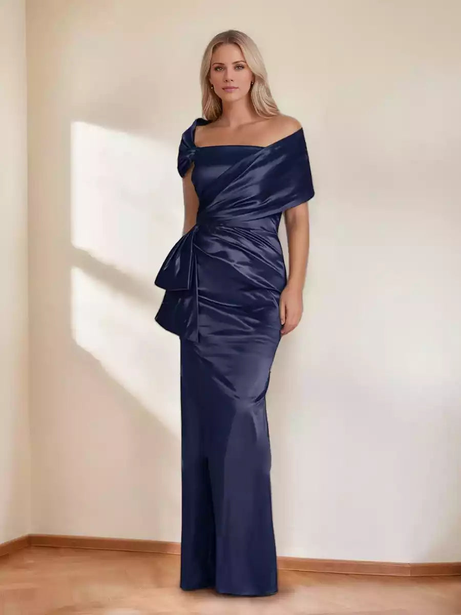 Exquisite slim fit/straight shoulder and floor length Mother of the Bride Dresses