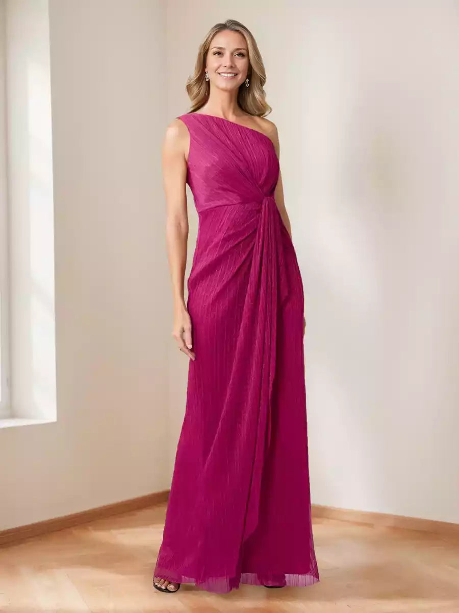 Exquisite slim fit/straight shoulder pleated Mother of the Bride Dresses
