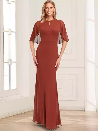 Eye catching trumpet/mermaid collar short sleeves and Mother of the Bride Dresses