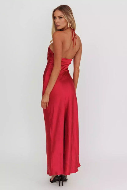 Fashionable satin unlined floral decoration with exposed back and zipper on the side Prom Dresses