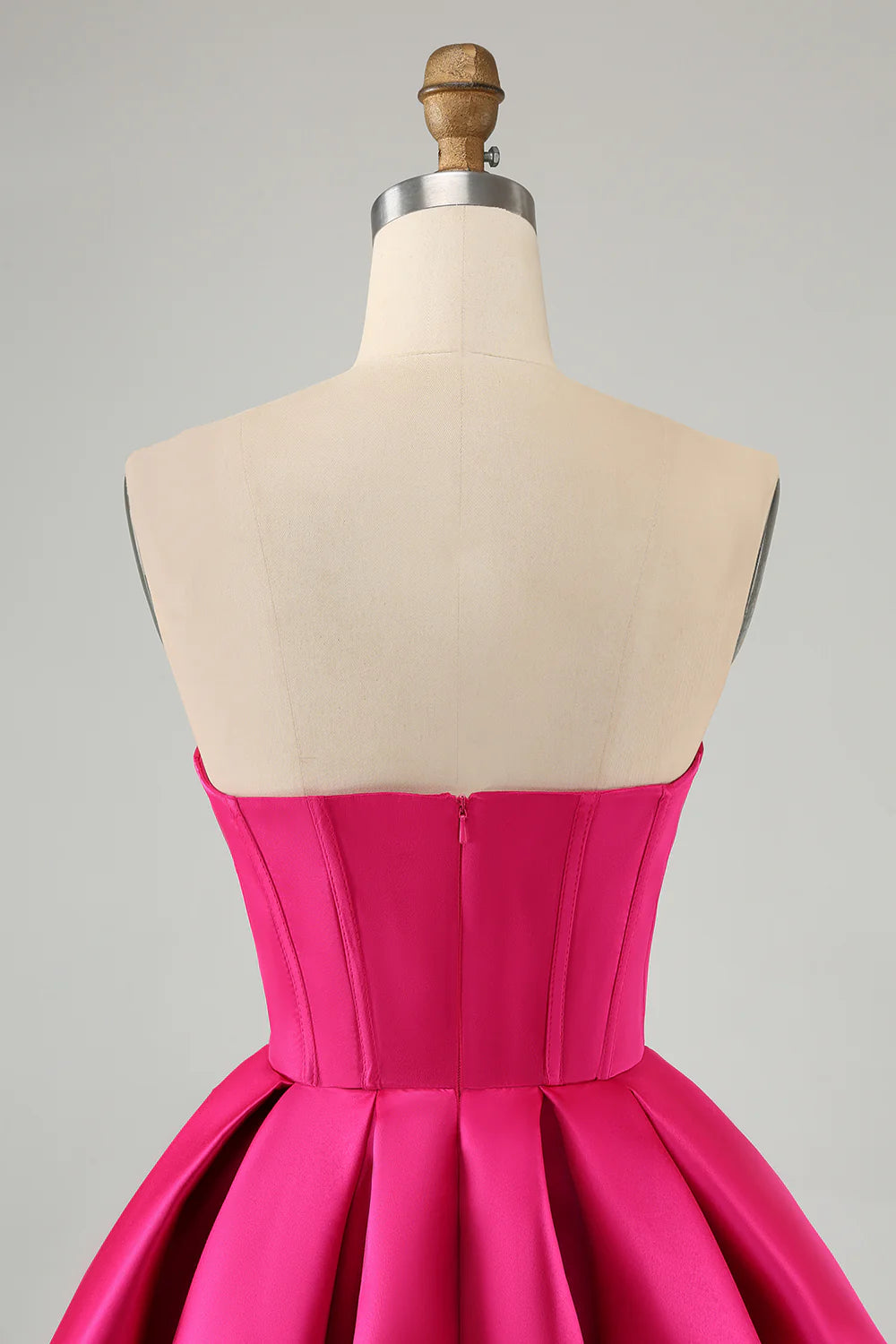 Fuchsia A Line Sweetheart Corset Short Homecoming Dress