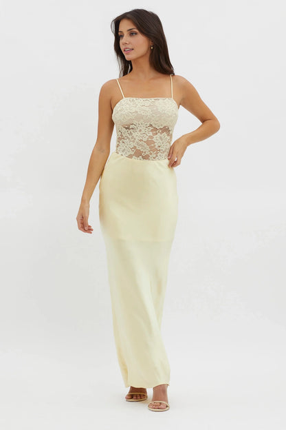 Gorgeous camisole, lace corset, side zipper bridesmaid dress