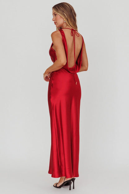 Gorgeous satin detachable rose knot satin extra long bridesmaid dress