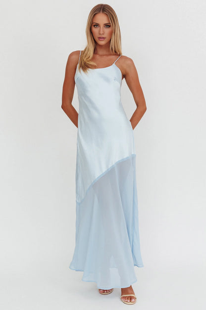 Gorgeous thin shoulder strap without lining, side zipper showcases elegant temperament bridesmaid dress