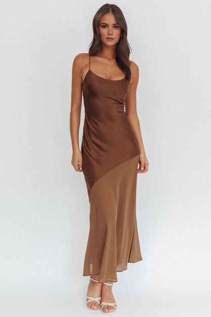 Gorgeous unlined thin shoulder strap chiffon hem exudes elegant temperament bridesmaid dress