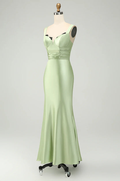 Mermaid Asymmetrical Satin Bridesmaid Dress