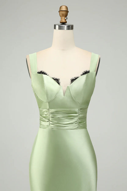 Mermaid Asymmetrical Satin Bridesmaid Dress