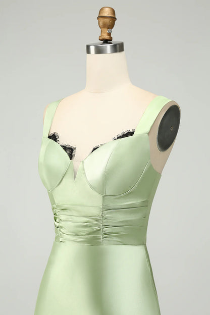 Mermaid Asymmetrical Satin Bridesmaid Dress